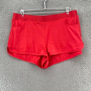 Carve Designs Shorts Womens Large Red Micro Stretch Pockets Pull On Swim Active